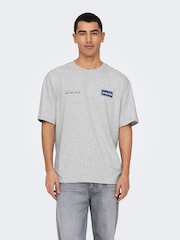 Only & Sons Relaxed Fit Oasis Band 100% Cotton T-Shirt - Bild 1 von 1