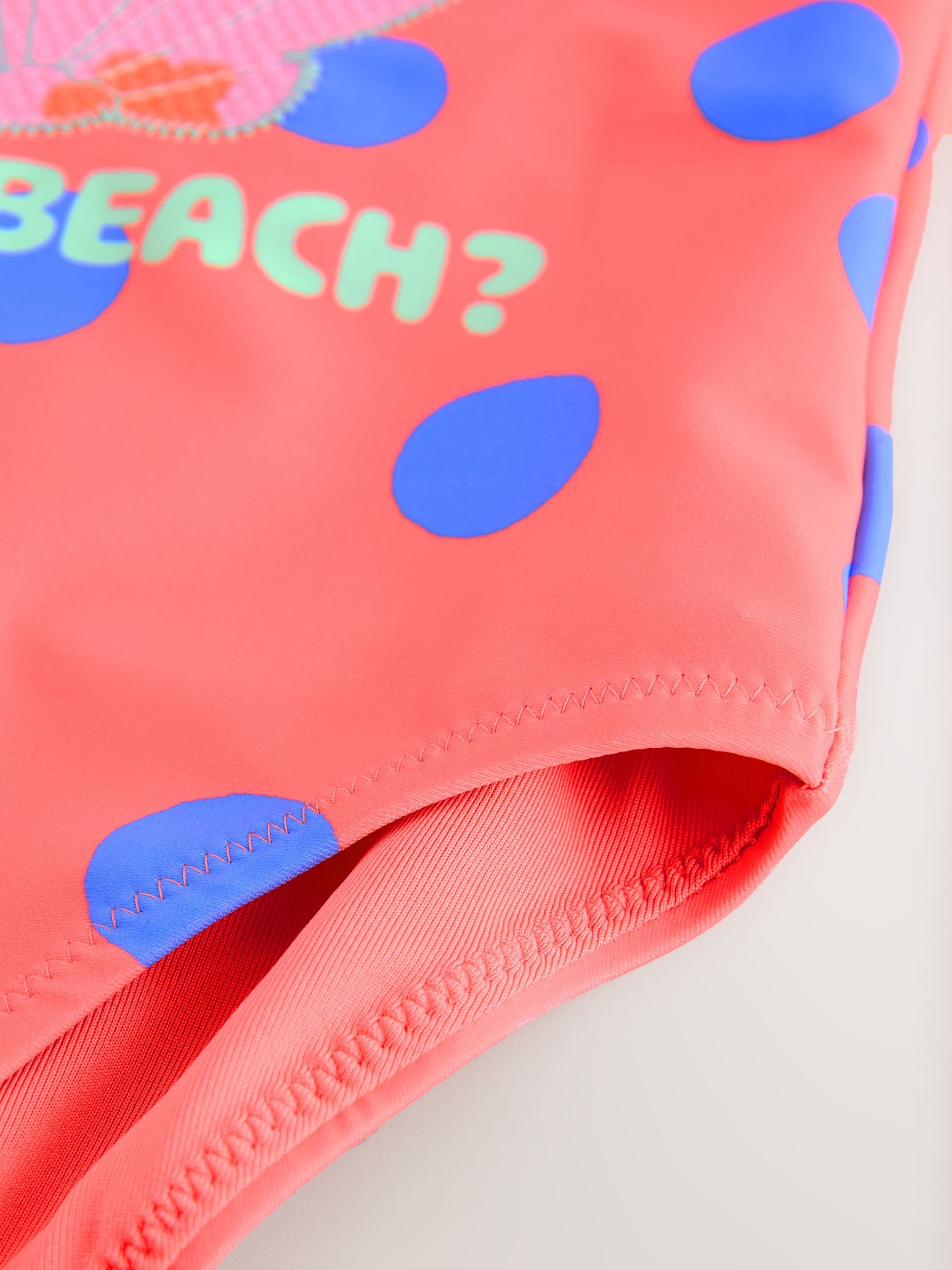 Buy Coral Pink Shell Polka Dot Swimsuit (3mths-10yrs) from Next USA