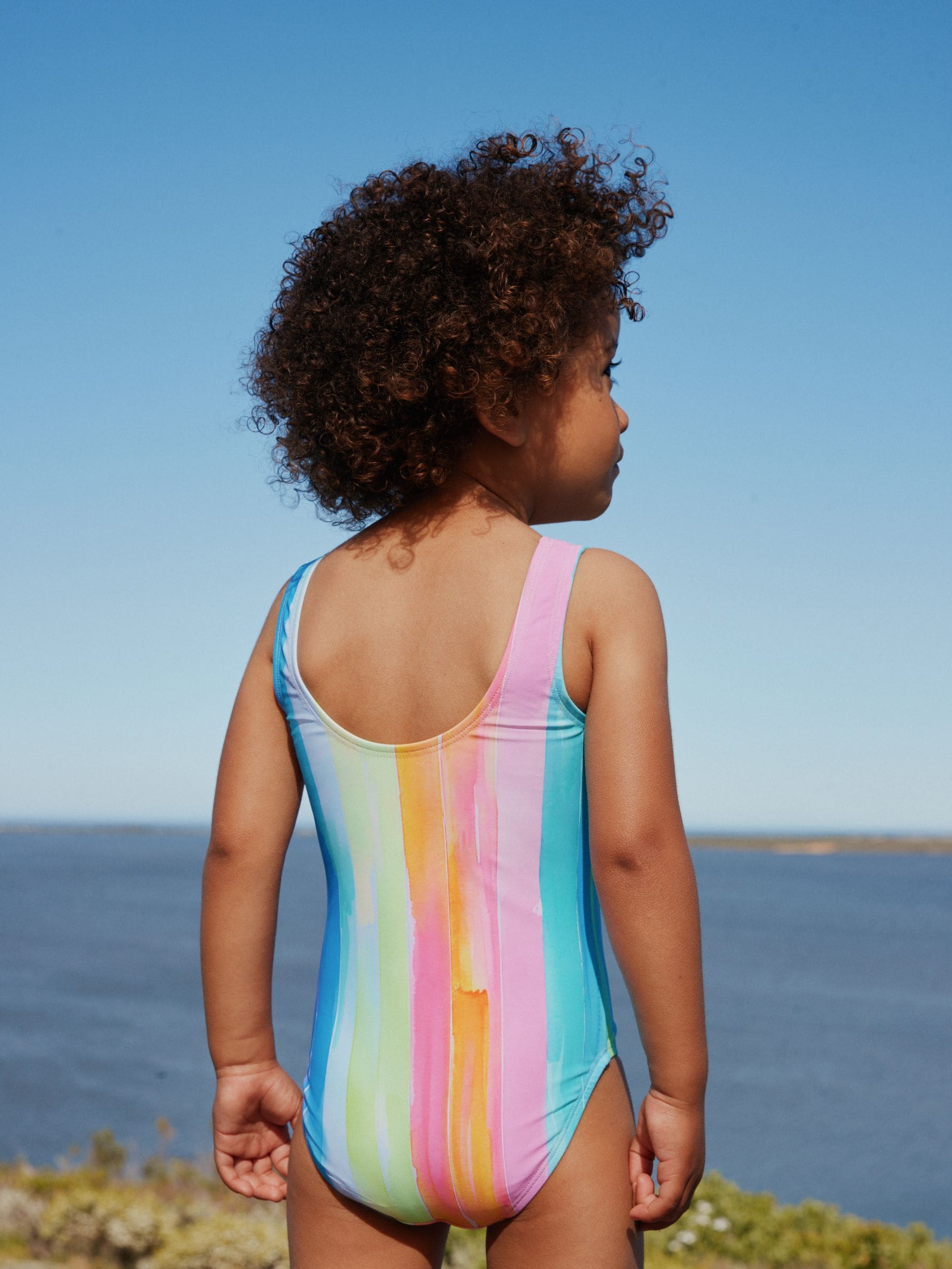 Buy Rainbow Stripe Swimsuit (3mths-10yrs) from Next Romania
