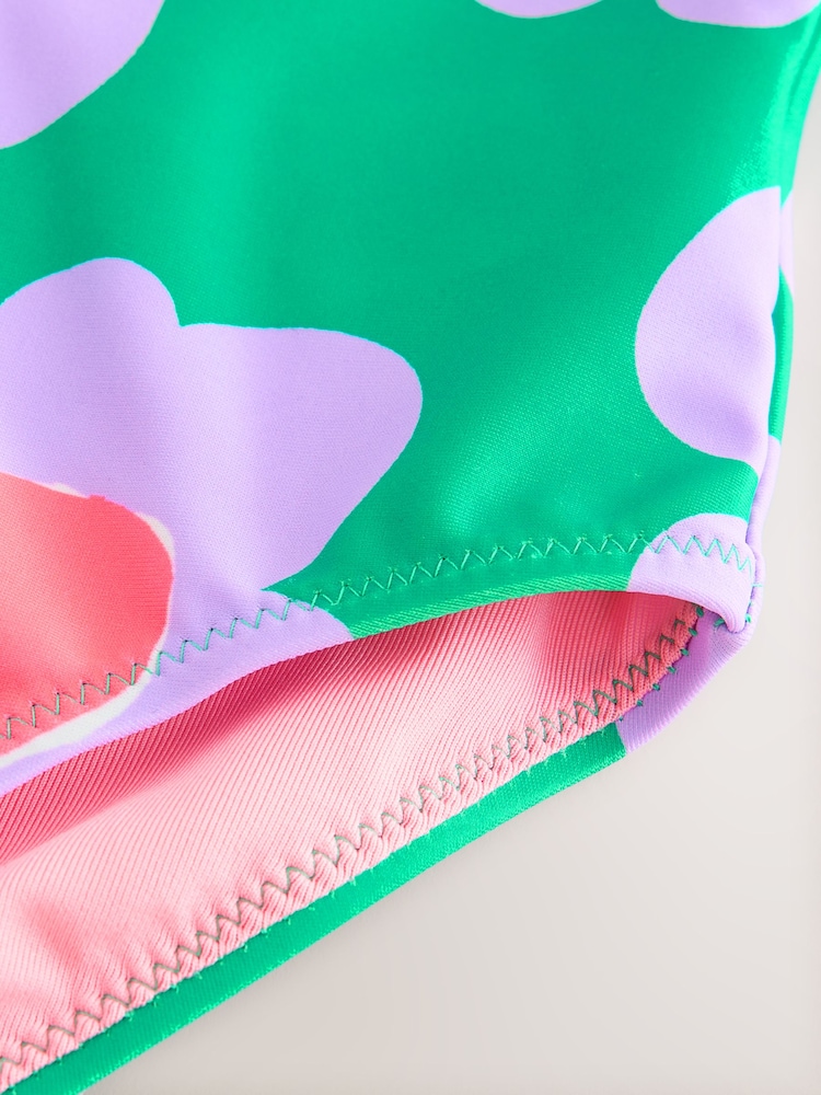 Green Stampy Floral Swimsuit (3mths-7yrs) - Image 7 of 7 Green Stampy Floral Swimsuit (3mths-7yrs) - Image 7 of 7