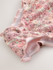 珊瑚粉紅色花卉風 - 37生菜邊泳裝（0個月-1歲） - 圖片 8，共 8