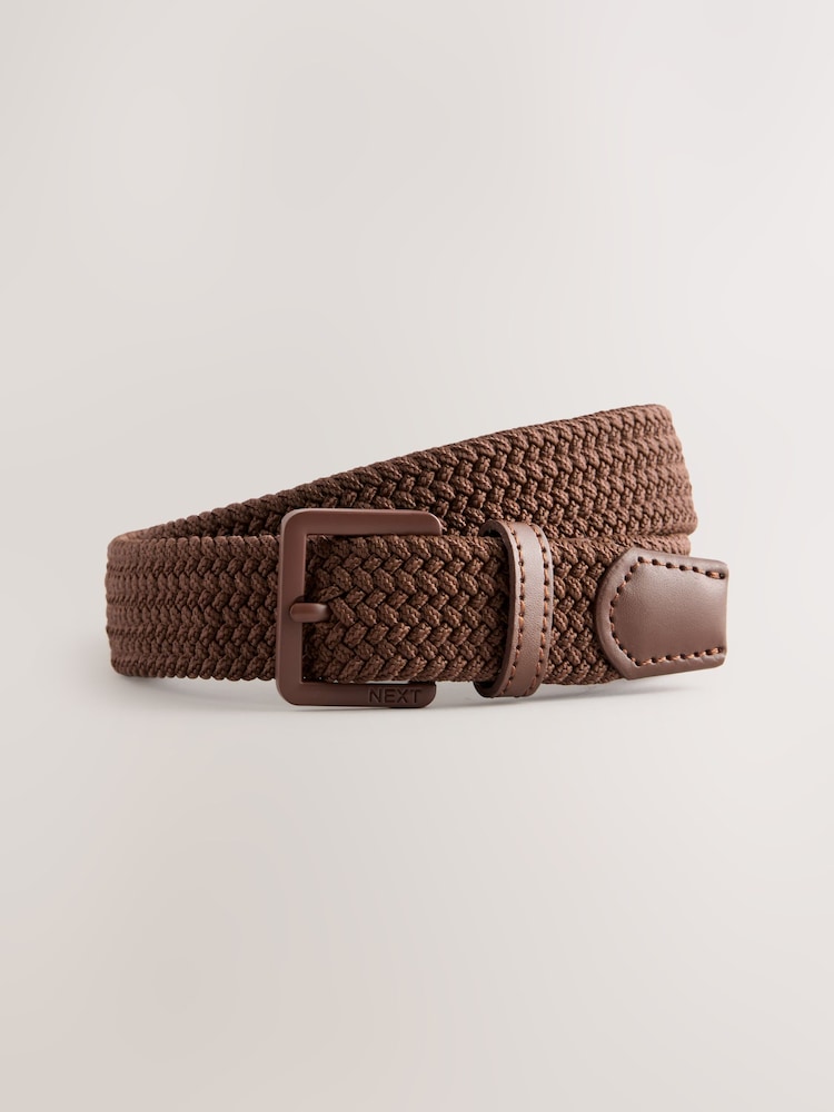 Brown Plaited Belt - Image 1 of 3