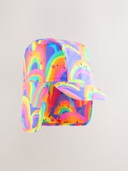 Purple Rainbow Swim Legionnaire Hat (3mths-10yrs) - Image 1 of 3