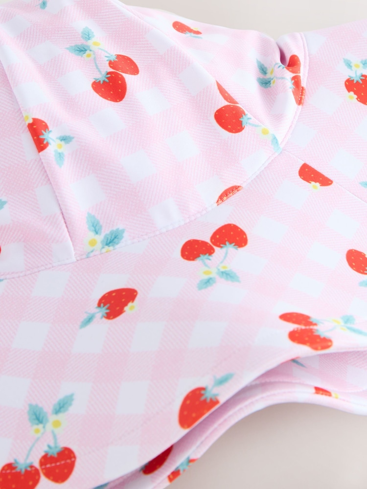 Pink Cherry Gingham Swim Hat (3mths-10yrs) - Image 5 of 5 Pink Cherry Gingham Swim Hat (3mths-10yrs) - Image 5 of 5