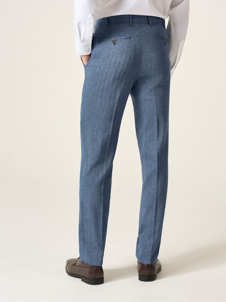 Skopes Blue Tailored Fit Calvados Blend Suit Trousers - Image 4 of 4 Skopes Blue Tailored Fit Calvados Blend Suit Trousers - Image 4 of 4