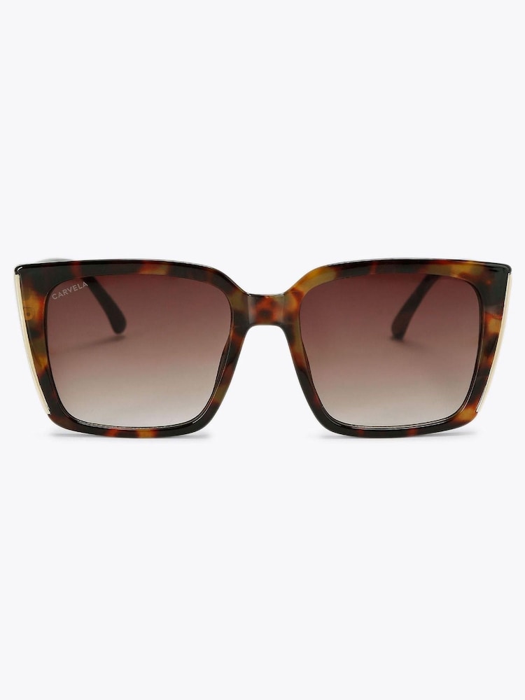 Carvela Brown Square Frame Sunglasses - Image 1 of 4