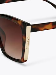 Carvela Brown Square Frame Sunglasses - Image 4 of 4