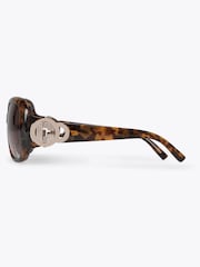 Carvela Oversized C Brown Sunglasses - Image 2 of 4