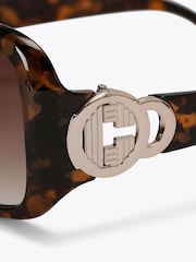 Carvela Oversized C Brown Sunglasses - Image 4 of 4