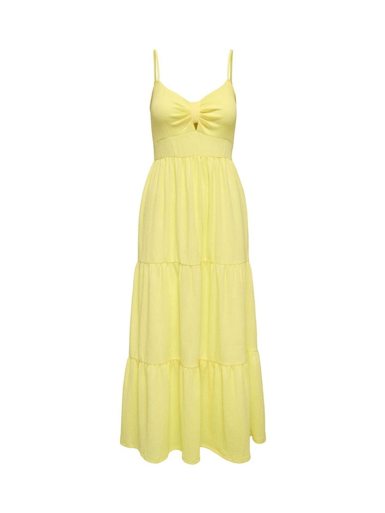 JDY Yellow Sleeveless Layered Jersey Maxi Dress - Image 6 of 6
