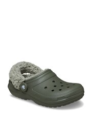 Crocs Green Classic Fleece Lined Sandals - Image 4 of 7