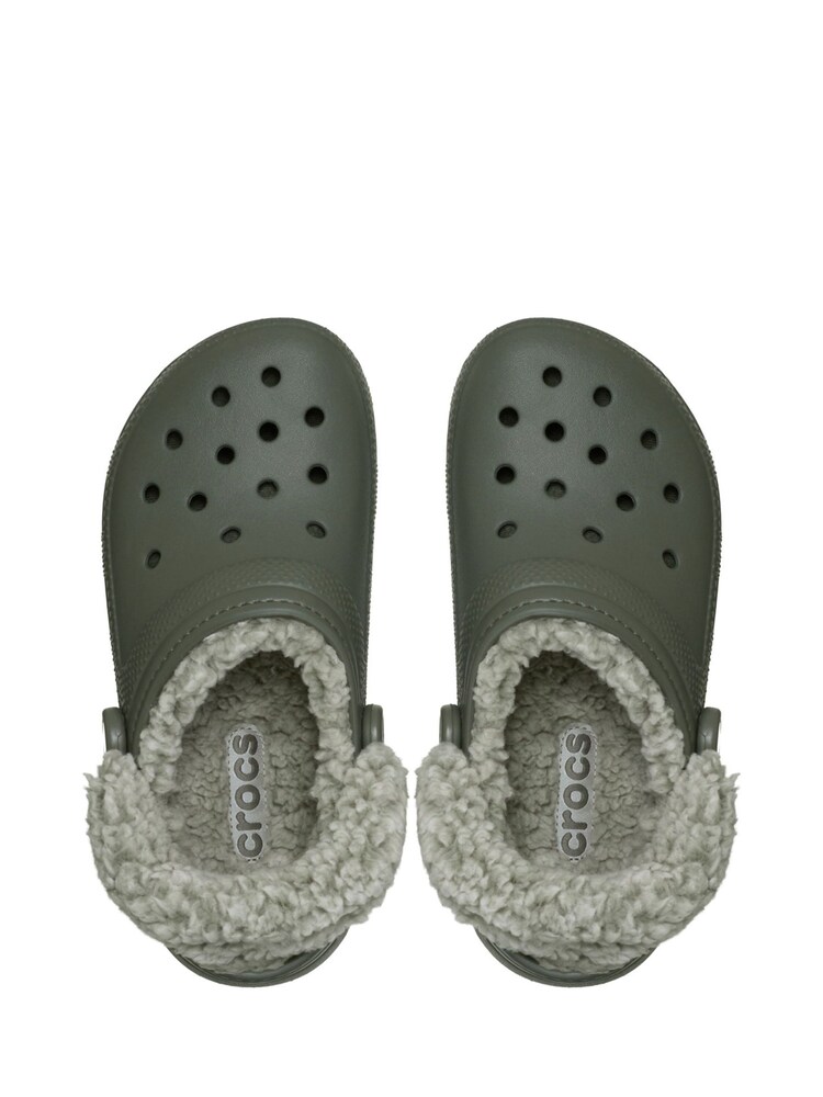 Crocs Green Classic Fleece Lined Sandals - Image 7 of 7