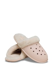 Crocs Pink Classic Fuzz Scuff Slippers - Image 4 of 7