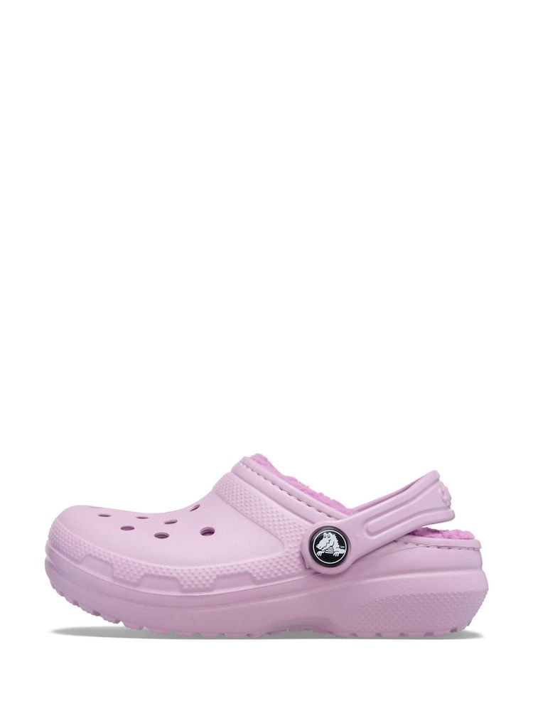 Crocs Purple Kids Classic Lined Clogs - Image 2 of 7