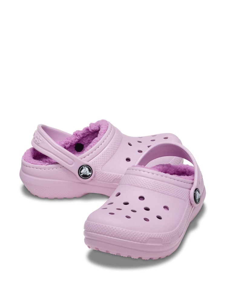 Buy Crocs Purple Fluffy Kids Lined Clogs from Next Austria