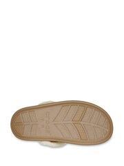 Crocs Brown Classic Fuzz Scuff Slippers - Image 6 of 7