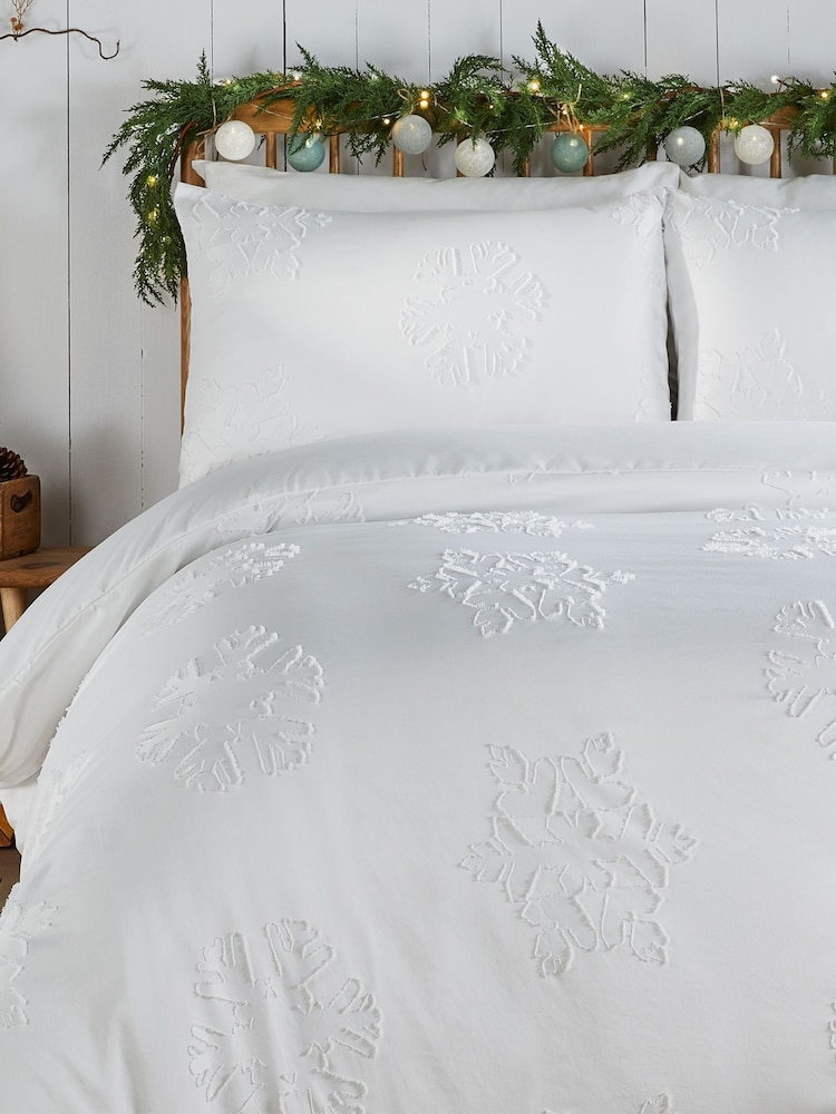 Duvet Day White Snow Crystal Tufted Duvet Set - Image 3 of 3 Duvet Day White Snow Crystal Tufted Duvet Set - Image 3 of 3