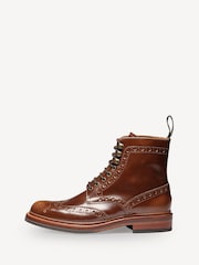 Grenson Brown Fred Leather Brogue Boots - Image 2 of 5