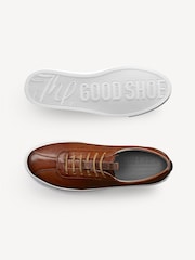 Grenson Brown Leather Trainers - Image 3 of 4