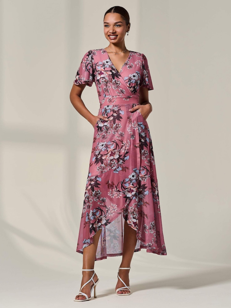 Jolie Moi Mesh Frill Hem Maxi Dress - Imagen 1 de 7 Jolie Moi Mesh Frill Hem Maxi Dress - Imagen 1 de 7
