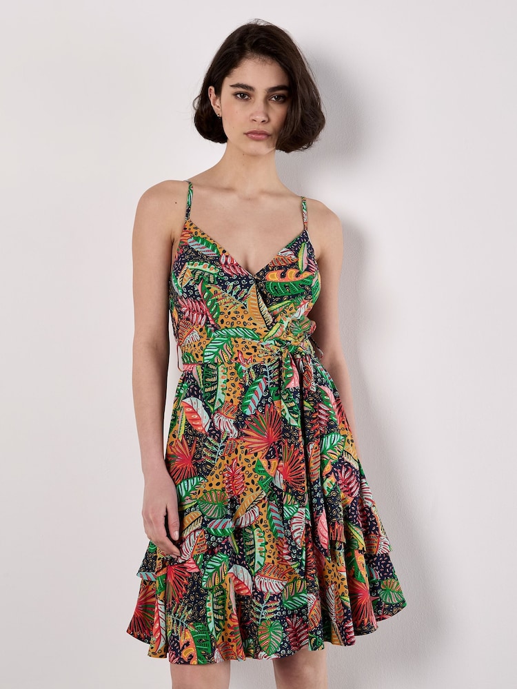 Apricot Blue Tropical Festival Cami Dress - Image 1 of 5