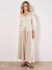 Apricot Natural Diamonds & Tiles Embroidered Top - Image 2 of 5