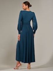 Голубой - Jolie Moi Long Sleeve Supersoft Jersey Maxi Dress - Image 2 of 6