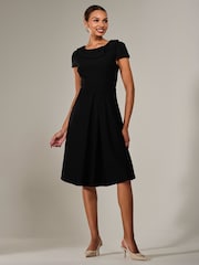 Jolie Moi Roll Collar Cap Sleeve Midi Dress - Изображение 4 из 6