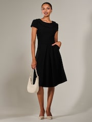 Jolie Moi Roll Collar Cap Sleeve Midi Dress - Изображение 6 из 6