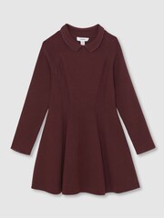 Reiss Berry Zadie Embellished Collar Knitted Dress - Image 1 of 4