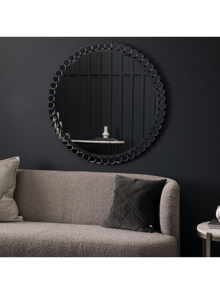 Gallery Home Silver Linsmere Round Mirror - Image 1 of 5