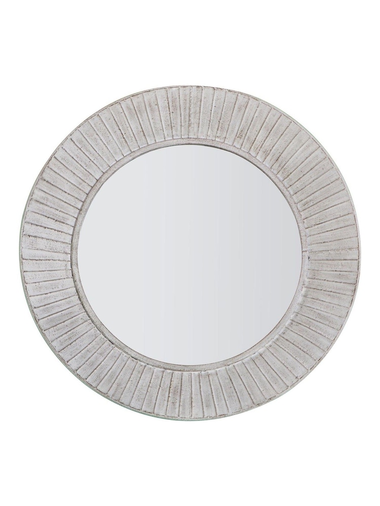 Gallery Home Cream Ramilla Round Mirror - Image 3 of 3