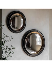 Gallery Home Black Rockfell Convex Mirror - Image 1 of 6