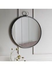 Gallery Home Silver Baystone Round Mirror - Image 1 of 4