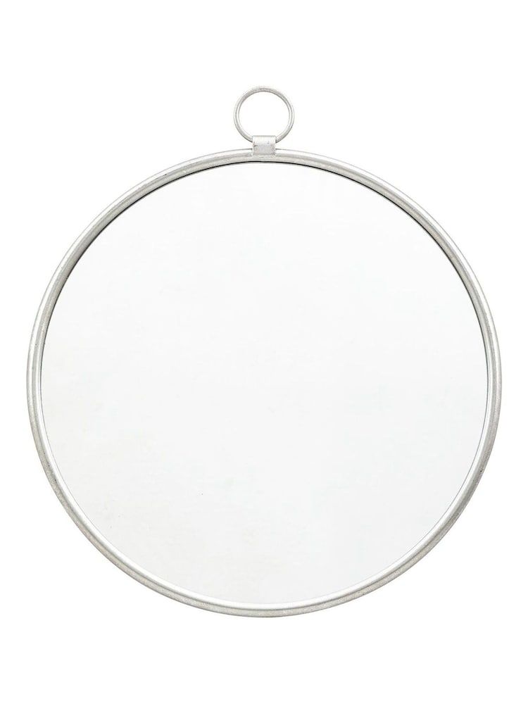 Gallery Home Silver Baystone Round Mirror - Image 4 of 4 Gallery Home Silver Baystone Round Mirror - Image 4 of 4