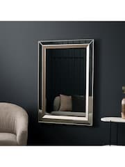 Gallery Home Silver Madron Rectangle Mirror - Image 1 of 4