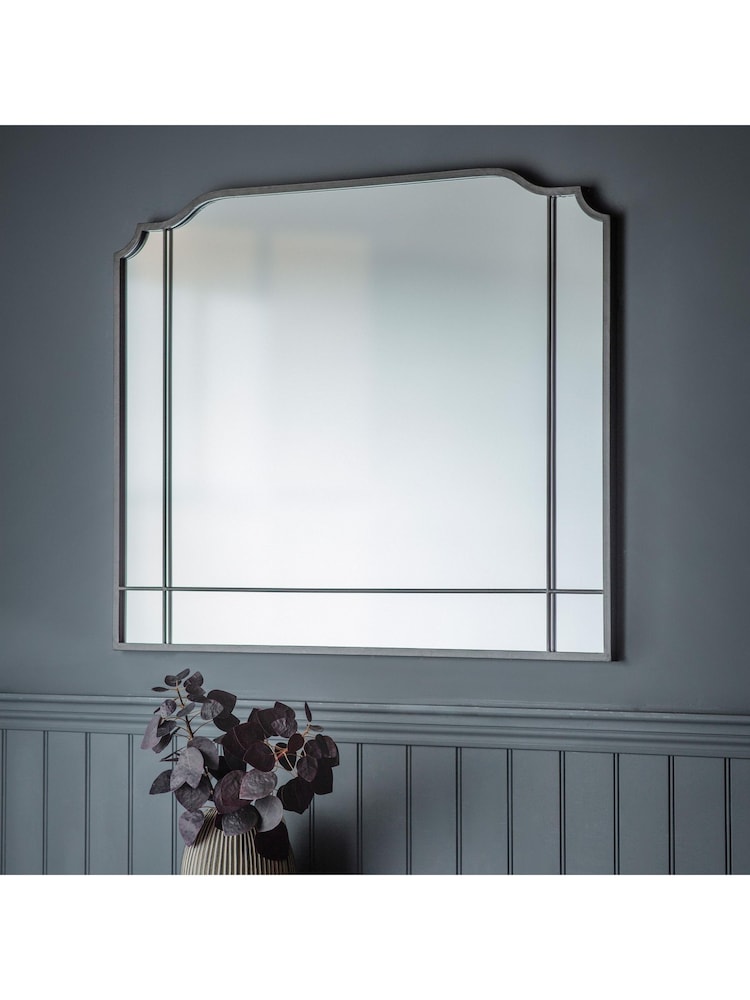 Gallery Home Grey Wardstone Overmantel Mirror - Image 1 of 2