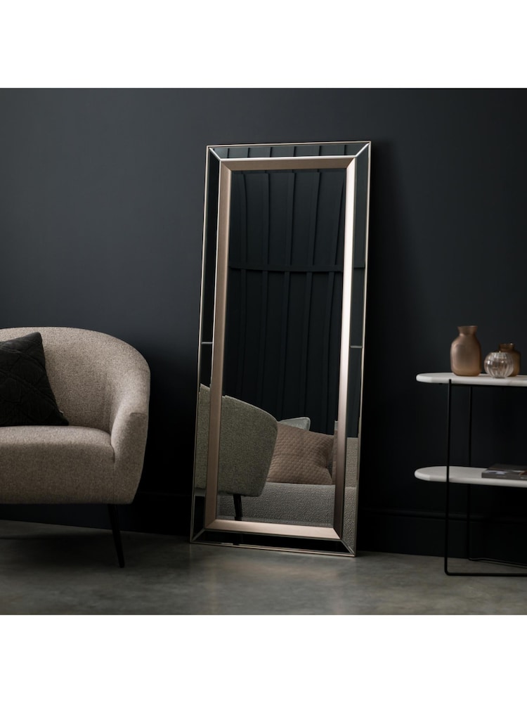 Gallery Home Silver Madron Leaner Mirror - Image 1 of 5 Gallery Home Silver Madron Leaner Mirror - Image 1 of 5