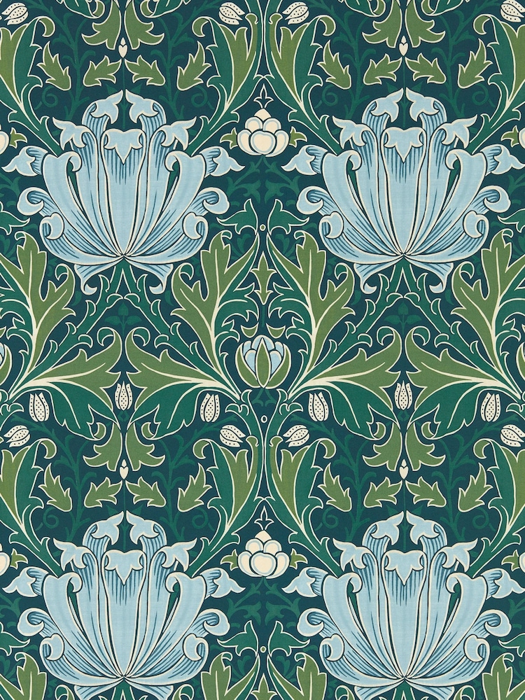 Morris & Co Helena Indigo Boughs Morris Friends A4 Wallpaper Sample - Image 1 of 1
