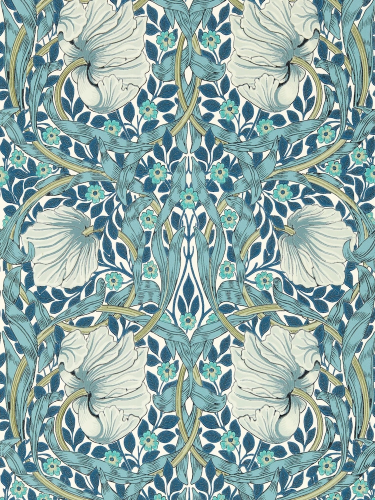 Morris & Co Pimpernel Cobalt Mineral Friends A4 Sample Wallpaper - Image 1 of 1