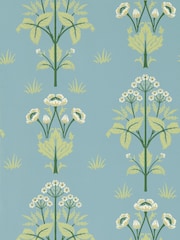 Morris & Co Meadow Sweet Mineral Blue Friends A4 Sample Wallpaper - Image 1 of 1