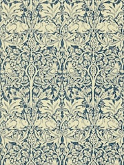 Morris & Co Brer Rabbit Indigo Vellum Morris Friends A4 Wallpaper Sample - Image 1 of 1