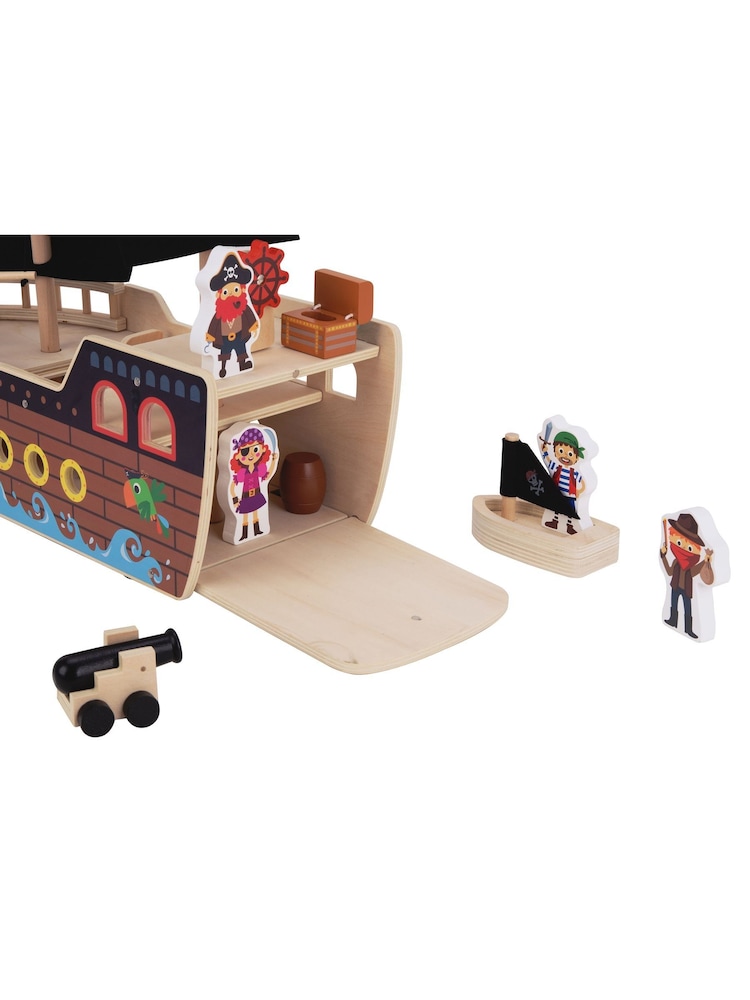 Tooky Toy Wooden Pirate Ship - Image 5 of 5