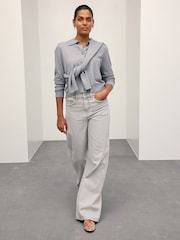 Cinza - Supersoft Knitted Shirt Collar Cardigan - Imagem 5 de 7