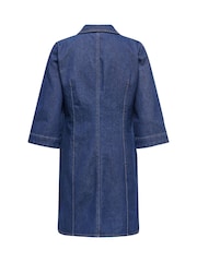JDY Blue Denim Mini Dress - Image 4 of 4