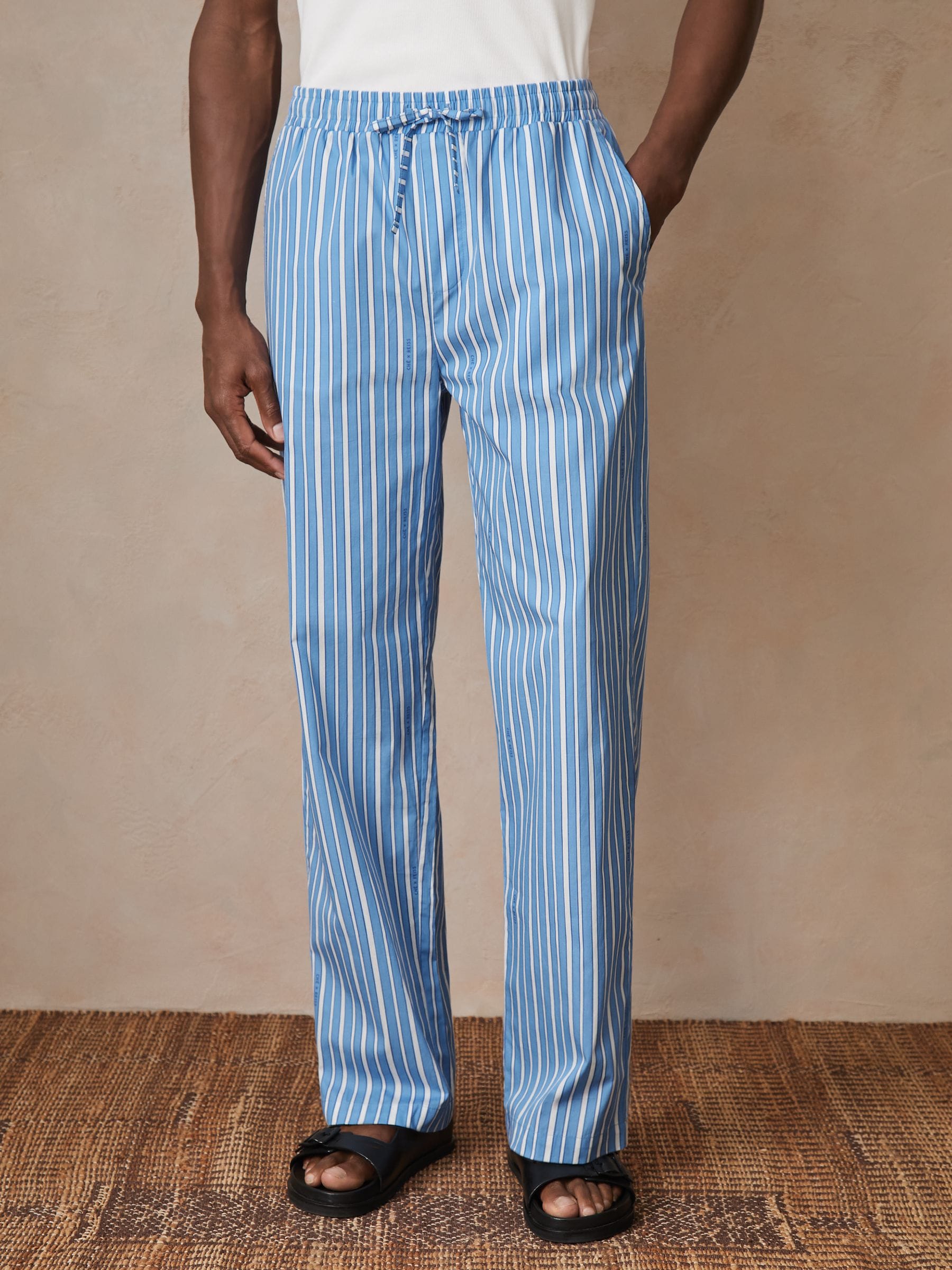 Buy Reiss Bright Blue/White Chica Reiss | Ché Poplin Stripe