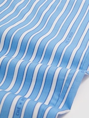 Reiss Bright Blue/White Chica Reiss | Ché Poplin Stripe Trousers - Image 7 of 7