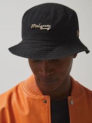 Reiss Black Tapered Unisex Fit McLaren Racing Cotton Bucket Hat - Image 1 of 5