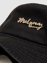 Reiss Black Tapered Unisex Fit McLaren Racing Cotton Bucket Hat - Image 5 of 5