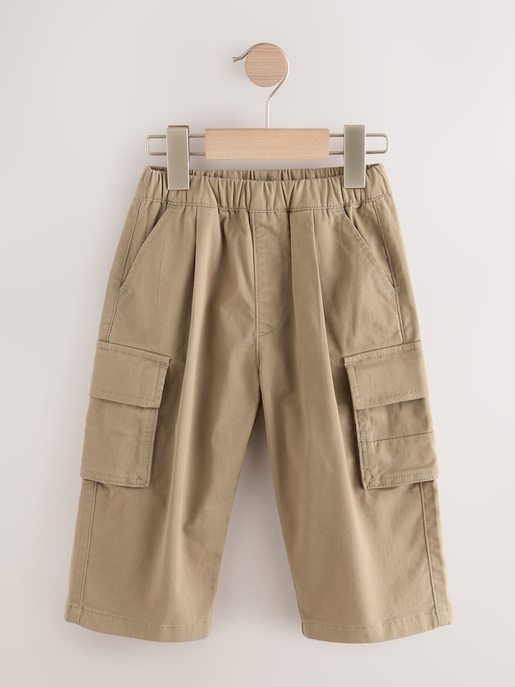 Tan Brown Wide Cargo Trousers (3mths-7yrs) - Image 1 of 4
